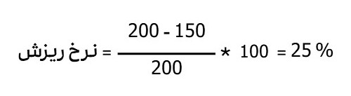 مثال محاسبه نرخ ریزش
